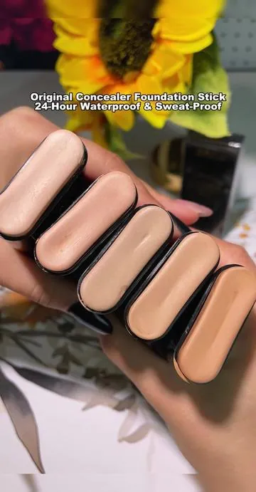 Zaidoc 7-color Dual -Ended Foundation Concealer Stick, Dual-ended with Built-in Brush, Moisturizing & Lightweight.#foundationroutine #beauty#foundationstick #foundationroutine #maquillaje  