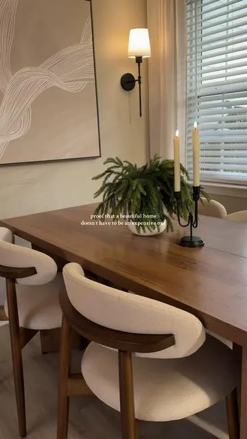This is my 3rd piece of furniture from @Tribesigns so you know they’re good. #tribesigns #littletree #diningtable #homefinds #aesthetichome  home design, dining room makeover, home decor, affordable furniture, interior design  