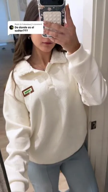 Replying to @𝐕𝐚𝐥𝐞𝐧𝐭𝐢𝐧𝐚ꨄ 🤍 #corduroysweater#fitcheck #tiktokshop #ootd #winterfit 