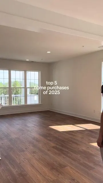 top 5 home purchases in 2025 and how much they cost 🫶 also note: these prices are what I spent when I purchased, the prices might vary slightly now! some are cheaper now than when i bought 🫶 #newhomeowner #affordablefurniture #firsttimehomebuyer 