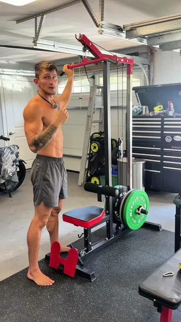 Perfect budget and space friendly cable system. Lat pulldown machine with a high and low setup. So many exercises you can do on this! I would highly recommend it to you. I get all my fitness equipment right here on TikTok Shop. The link is in the bottom left corner of the video to get your own! #latpulldown #cableworkout #homegym #homeworkouts 