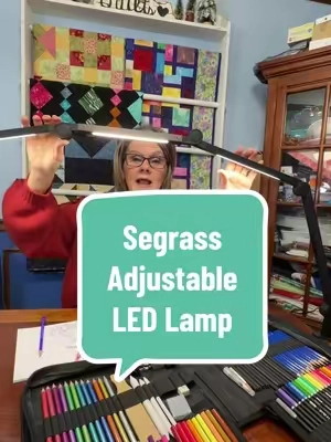 SEGRASS LED Desk Lamp with Clamp Flexible 4 Sections Swing Arm, 4 Color Modes, 5 Brightness, Eye-Caring LED Table Light with Memory Function lamp #flexiblelamp #ledlamp #ledlamps #adjustablelamp #quiltersoftiktok @KRISTI LYNN 