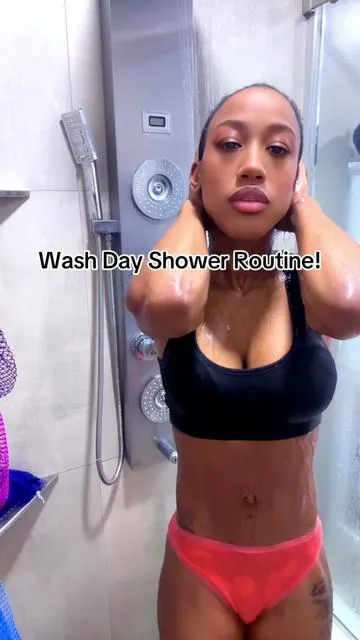 Natural Hair for 14 years.  Wash day isn’t just hygiene — it’s a reset. Warm water, intentional products, slow moments. Cleansing my body, clearing my energy, taking care of myself from head to toe. Simple routine. Consistent care. Nothing fancy — just showing up for myself. 🤍 #fyp #tiktokshop #tiktokmademebuyit #showerroutine #washday 