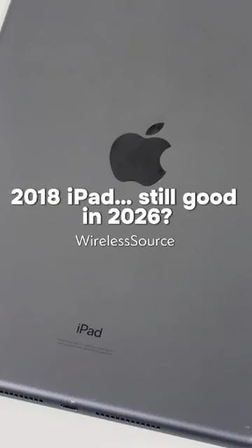 A 2018 iPad… in 2026. Still handles everyday tasks easily. Refurbished, certified, and starting at $89.99, only at WirelessSource. #ipad #apple #iphone #sustainable #gogreen #giftguide #viral #fyp #wirelesssource