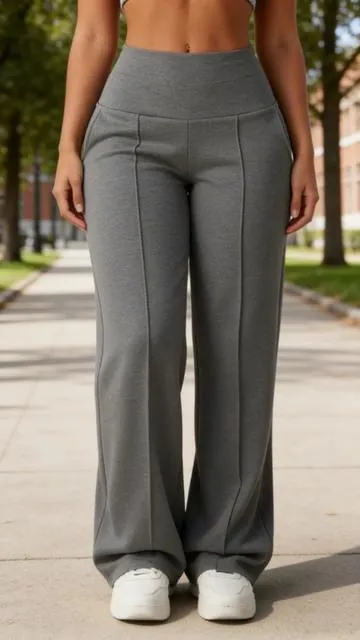 Women's Plain Loose Straight Leg Pants #sportswear #pants #OOTD #tiktokshop #spotlightfinds 