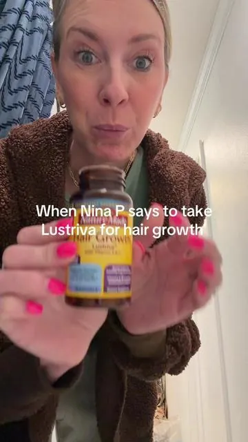 Lustriva for hair growth. It’s on sale with coupons and free shipping! #lustriva #naturemade #hairgrowthsupplements #lustrivaforhairgrowth #tiktokshopcreatorpicks 