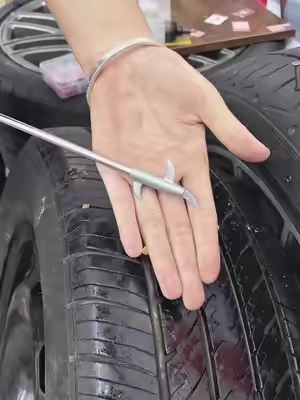 Flat tire? Don't get stranded.	These self-sealing rubber	 nails plug punctures fast without removing the tire. Works on cars, motorcycles, trucks & even tractors. A quick fix every driver needs to carry. ##CarRepairHack##TireRepair##DIYCarCare#RoadsideEssentials#fyp