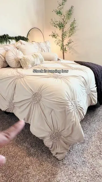 Elegant Comfort 10-Piece Sunflower Comforter Set is almost gone again—last time it took a whole year to restock, so I’m not playing with this one #SunflowerComforterSet #ElegantComfortBedding #FloralBeddingFinds #LuxuryBeddingOnABudget #BedroomMakeover