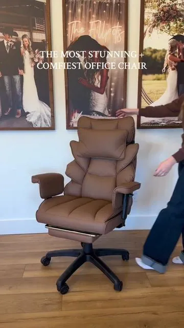 I even got my mom one for Christmas because she was obsessed with mine! 🤎 #officechair #wfh #workfromhome #tiktokshopcreatorpicks #homeoffice 