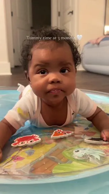 Gia loves this mat 🥹 #tummytime #3monthold #girlmom #firsttimemom #fyp 