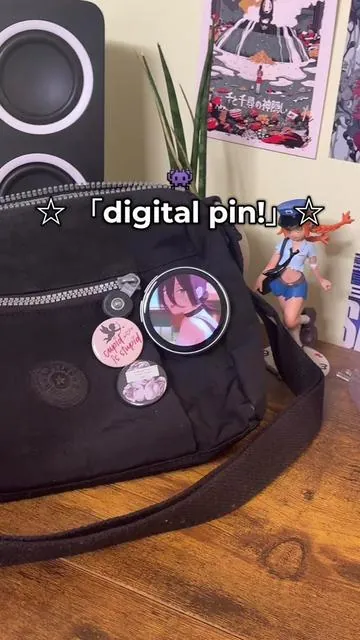 I see digital badges all the time at cons nearby I’m so glad I got my hands on one 😭😭 #fyp #bagaccessories #techfinds #ebadge #aesthetic 
