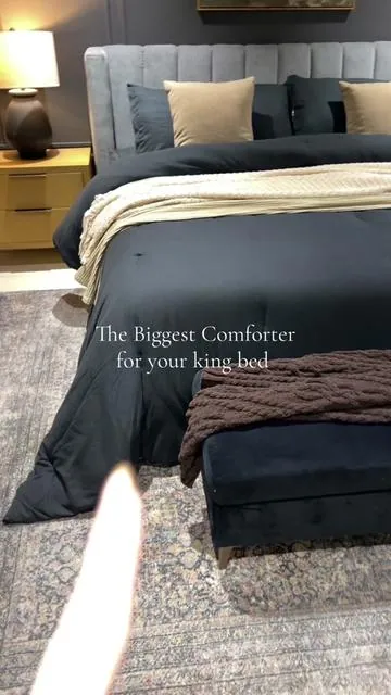 This is how you get that luxury look but with a lot less work every morning. #oversizedcomforter #kingbedsetup #kingcomforter #tiktokshopcreatorpicks 