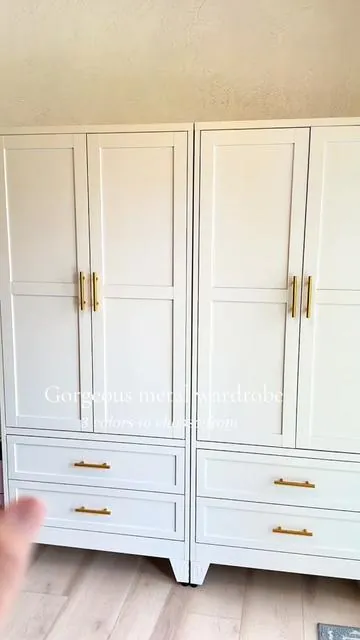 If you need extra wardrobe storage, these metal wardrobe closets are 10/10 in quality and absolutely GORGEOUS. So excited to have extra space for all of my clothes and shoes! @GEITIN STEEL CABINET #wardrobe #bedroommakeover #dresser 