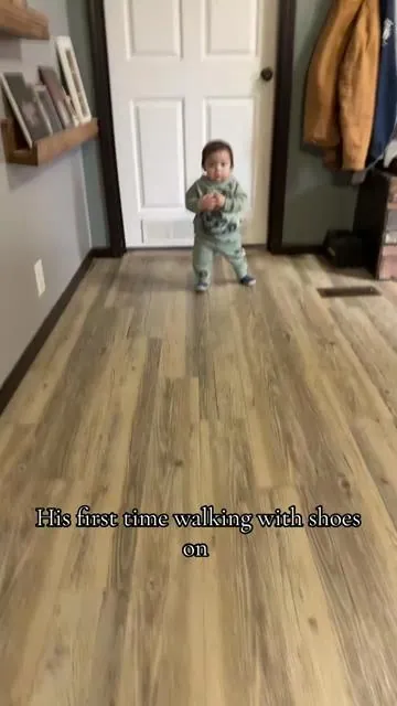 Sock shoes for the win 🥹 #fyp #babytok #toddlersoftiktok #walking 