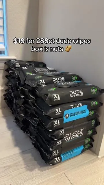 $18 for 288ct dude wipes box is nuts 🥜 #dudewipes #wipes #flushablewipes #wetwipes #dudewipesformen @dudewipes 