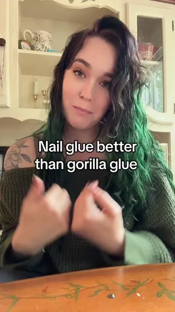 Nail glue stronger than gorilla glue. Me destroying nail try to get off. Next time me just let grow out until it come off because me cannot believe how strong.  Me found nail glue finally. RIP me nail tho. Me just want Christmas nail off. 
