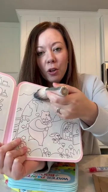 The most satisfying water coloring books for your kids #watercoloring #coloring #toddleractivitiesathome #toddleractivity #coloringbooks 