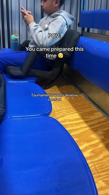 POV: You’re a sports parent and the bleachers are undefeated 😭 This portable bleacher chair saved my back, my patience, and my mood. Folds up easy and actually supports your back. Tap the cart if you sit through games every weekend. #SportsParent #BleacherChair #TravelBallLife #GameDayEssentials #TournamentLife 