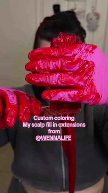 Not all extensions are for length! These scalp fill ins from @WENNALIFE are specifically designed to be placed close to your scalp to help add volume and thickness! The entire clip has lace wrapped around it and the hair is completely hiding the clip! They come in two different combinations!  A two pack of 2 pieces of hair with one clip on each piece  And  A four pack of 4 pieces of hair. 2 pieces with one clip on them and 2 pieces with two clips on them.  And it’s Wennalife so you know the quality is fantastic! I can curl, flat iron, and color these extensions with absolutely no issues 💕💕 #althair #emohair #bettiebangs #clipinhairextensions #skunkhair 