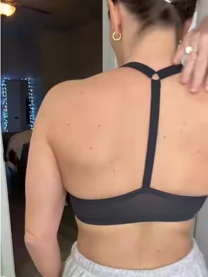 true to size - racerback bra - soft stretchy material - that gives you all day comfort - adjustable straps  ##racerbackbra##bras##tanktopbra##racerback##bratok