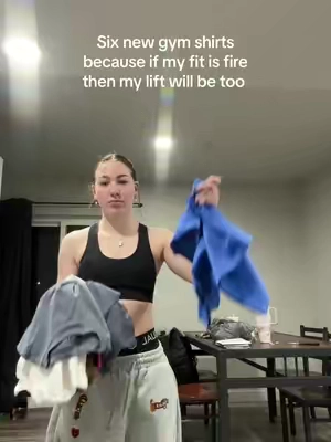 I only showed five because the black one is in the wash 😛😛And they are so soft. #shirts #gym #workoutfits #5pack #tiktokshop 