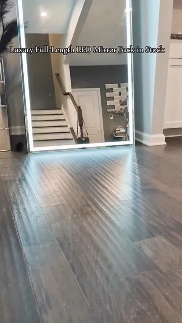 This full-length LED mirror instantly upgrades any space with a luxury, hotel-style aesthetic. Featuring three adjustable light settings, wall-mount or freestanding options, and a plug-in design with no batteries required. Perfect for outfit checks, content creation, and elevating your home decor. Back in stock after selling out. #ledmirror #roomglowup #ootdmirror #homedecorfinds #fullbodymirror 