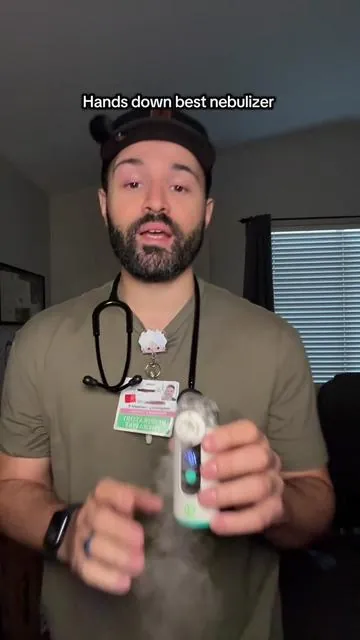 This Portable Rechargeable Nebulizer is perfect for people that take breathing treatments! #portablenebulizer #nebulizer #respiratorytherapy #asthma #breathingtreatments 