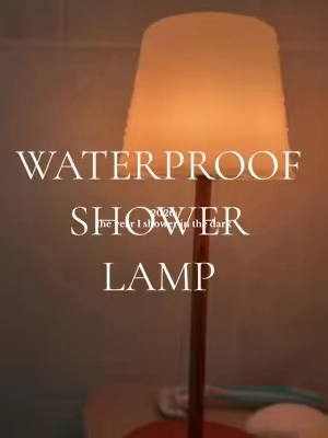 A cordless shower lamp sets the whole mood to unwind at the end of the day #showerlamp #lamp #moodlighting 