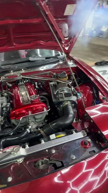 easiest way to clean your engine bay!! #steamcleaner #cardetailing #tts #tiktokshop #miata 