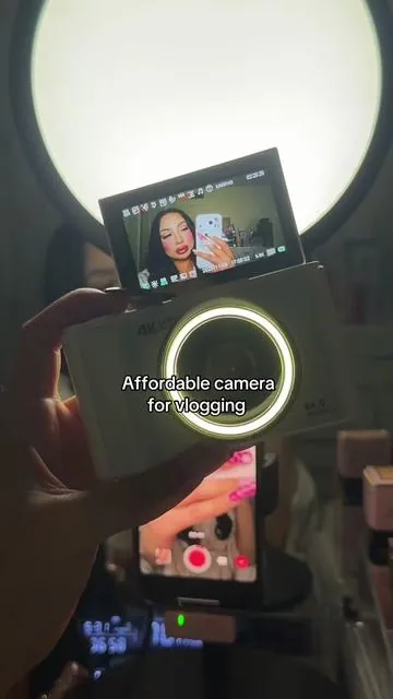 Camera for vlogging In with built-in ring light 🤩💖 #camera #digitalcamera #cameraforvlogging #camerashake 