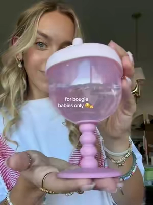 A goblet for their water, juice, or milk 🤣 #babygoblet #babycup 