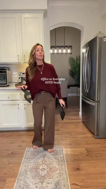 Replying to @Denice Pridmore  One of my current favorite outfits… great for running around doing errands or you could easily wear this to the office.  For reference I’m 5’3” 110lbs Sweater: size small Pants: XS Regular  ##womensfashion##classystyle##modestfashion##trousers##workoutfits