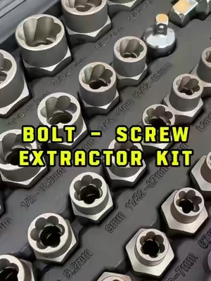 Easily remove rusted, mangled, and broken bolts and screws with this extractor set.  #tool #set #mechanic #extractor #giftsforhim 