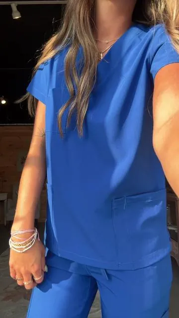 So comfy and lots of pockets! Fav scrubs!! Color royal blue:) #OOTD #scrubs #outfitideas #fypシ 