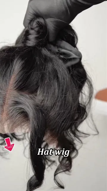 Hat wig ❤️ Don’t miss out👀⏰ Hair ✅ Ashimary Body wave invisi strap 360 lace wig 🛒🛒 #ashimaryhair #hairstyles #gluelesswig #humanhair #bodywavewig 