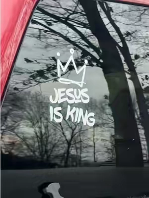 Jesus is King (Crown) – Christian Decal Sticker #tiktokshopcreatorpicks #newyearnewme #christiantiktok 