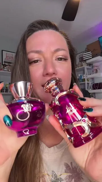 Dylan Purple vs Lattafa Habik for women.. genuinely wow.. this might be the best version of any perfume I’ve ever compared… there’s little to no difference imo  #lattafahabik #dylanpurple #versacedylanpurple #fruityperfume #perfumeforwomen 