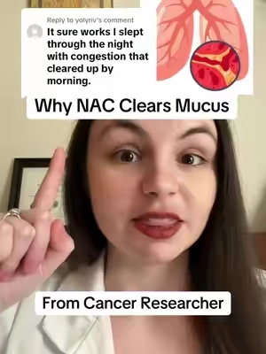 Replying to @yolyriv NAC works incredibly well for mucus and lung health so I’m very happy to hear you’re feeling better!! #nac #nacbenefits #mucusremoval #holistichealth #tiktokshopcreatorpicks 
