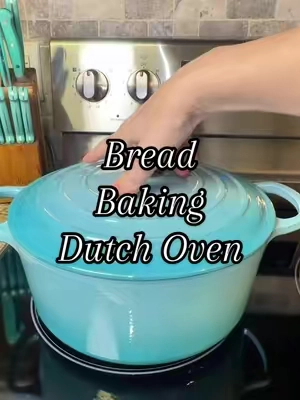 This enameled cast iron Dutch oven is perfect for bread baking, stews, roasting, and everyday cooking. Heavy-duty, oven safe, and comes with bread-making extras that make home baking easier. #dutchoven #breadbaking #homebaking #breadtok  #cookware 