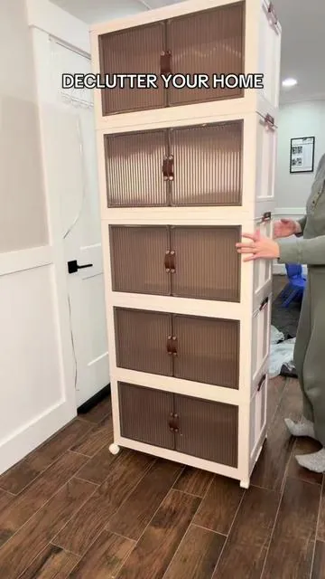The best storage solution! Easy to put together & available in multiple sizes & colors! Get organized with these amazing storage bins that stack! #storage #organization #storagebins #storagesolutions #getorganized 