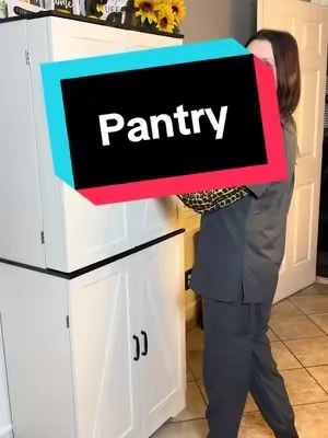 The perfect kitchen pantry or storage cabinet finally back in stock! @Walsunny Furniture #KitchenHacks #storage #cabinet #pantryorganization #kitchen  