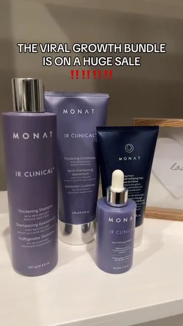 I had to triple check this price 👀 My go to hair system for fuller & thicker hair!!  Right now it’s deeply discounted!  Perfect in-shower & out of shower routine🫶 #hairgrowth #hairgrowthproducts #hairthickening #hairgrowthserum #hairtok  @MONAT Store 