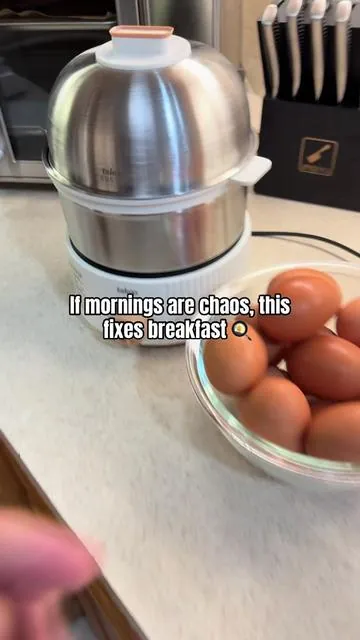 This compact electric egg cooker handles hard boiled eggs, poached eggs, omelets, and even steamed veggies in one shot. No stove watching, no timing stress, just set it and move on with your morning. Great for meal prep, families, or anyone who wants protein fast without the mess. Bonus points for free 3 day shipping. #EasyBreakfast #KitchenFinds #MealPrepMadeEasy #BusyMornings #TikTokShopKitchen