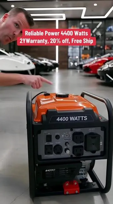 Reliable power, wherever you need it. Delivering 4400 starting watts and 3600 running watts with low harmonic distortion, this generator powers sensitive electronics safely. It runs quietly at just 59 dBA, includes a built-in CO safety sensor, and offers up to 5.1 hours of runtime on a 1.6-gallon tank. Multiple outlets ensure flexible connectivity, while the lightweight design with carry handle makes transport easy. ⚡ Be ready for home backup, RV trips, or outdoor adventures—get yours today. @Efurden 