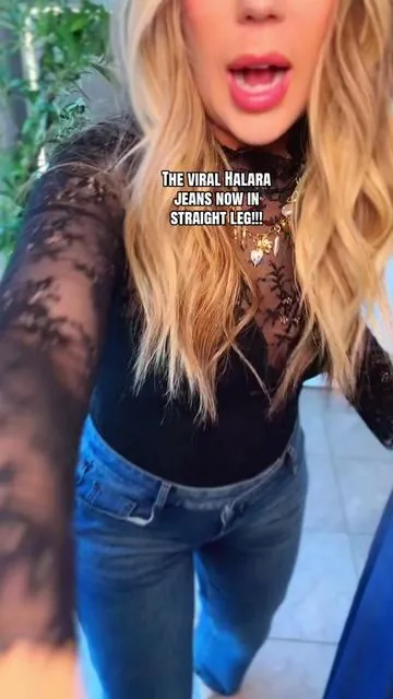 Halara dropped a straight leg low rise assymetric Jean and I’m obsessed!!  #halarajeans #lowrisejeans #straightlegjeans #halarapants #tiktokshopcreatorpicks 