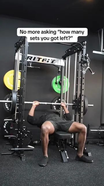 Used to hate having to ask that bc they always get mad 😂 No worries now though 😎 #ritfit #ritfitsmithmachine #homegymequipment #homegymideas 