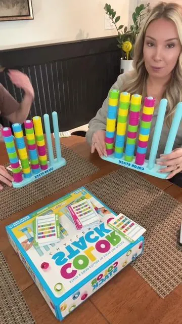 So fun to challenge your family or yourself!! #colorstack #challenge #familygames #fyp #viralgame 