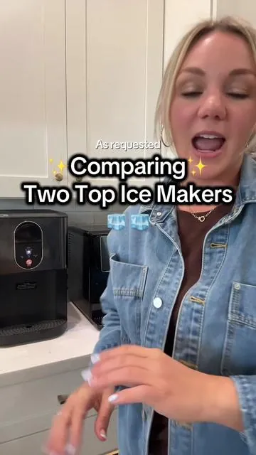 Self-dispensing nugget ice maker comparison 🧊 I’m comparing two COWSAR nugget ice maker models side by side to help you decide which one makes the most sense for you. Both are self-dispensing and give you that soft, chewy soda-shop ice we all love — the difference really comes down to size, footprint, and which style fits your space and routine better. If you’ve been stuck choosing between models, this comparison should make it easier. @Cowsar Appliance #cowsar #nuggeticemaker #icemaker #tiktokshopcreatorpicks  #NuggetIceMaker