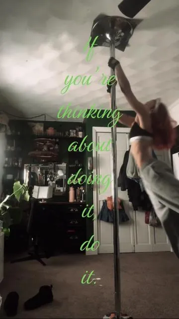 ntm on my form but guys I can’t lie I got her a week ago for the workout and it’s js sm fun, I’m still learning A LOT #pole