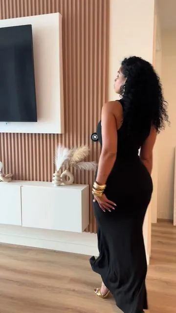 Perfect black dinner dress.  